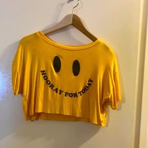 Oversized Slub Crop Top